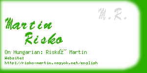 martin risko business card